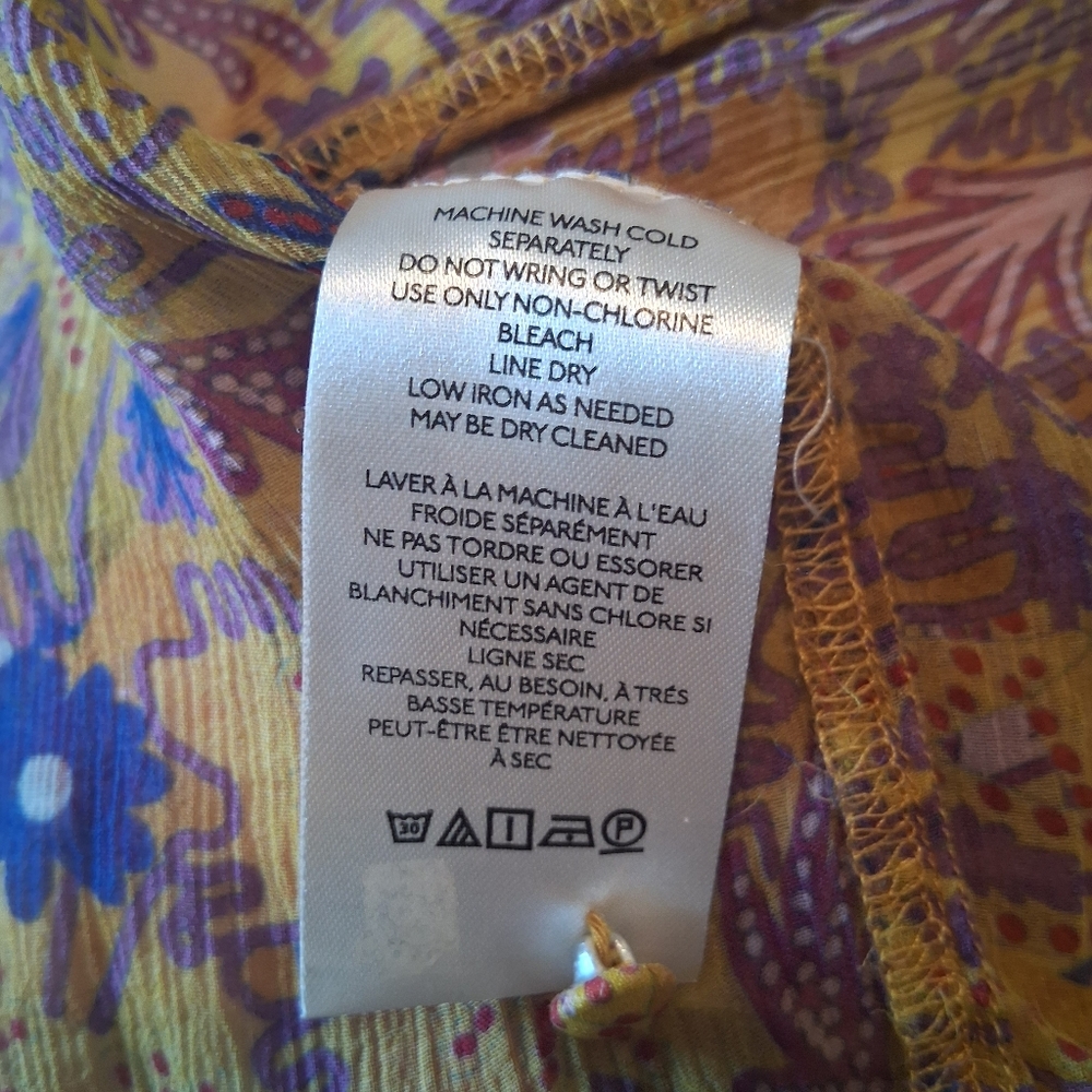 Anthropologie The Marais Printed Chiffon Maxi Dress Size M - Picture 15 of 16
